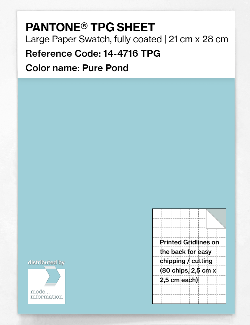 Product image 1 of the product “PANTONE® TPG SHEET 14-4716 TPG Pure Pond ”