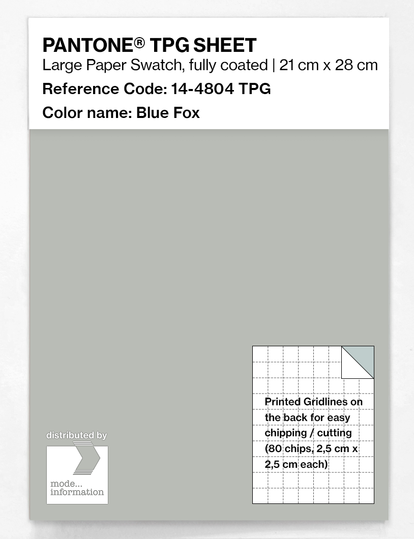 Product image 1 of the product “PANTONE® TPG SHEET 14-4804 TPG Blue Fox ”