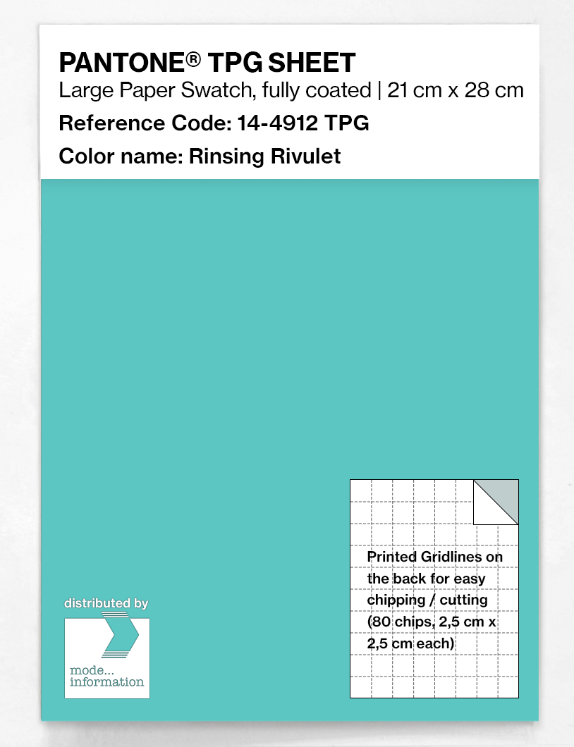 Product image 1 of the product “PANTONE® TPG SHEET 14-4912 TPG Rinsing Rivulet ”
