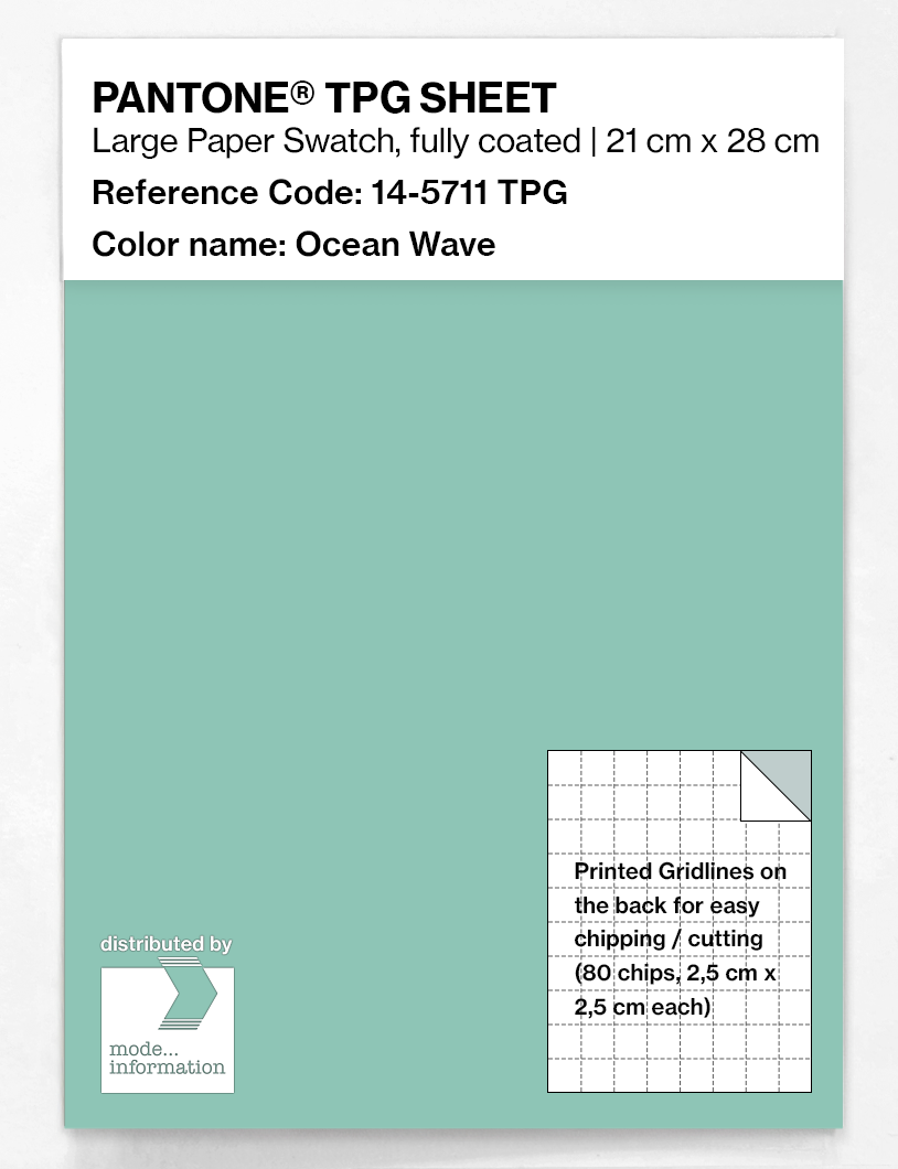 Product image 1 of the product “PANTONE® TPG SHEET 14-5711 TPG Ocean Wave ”
