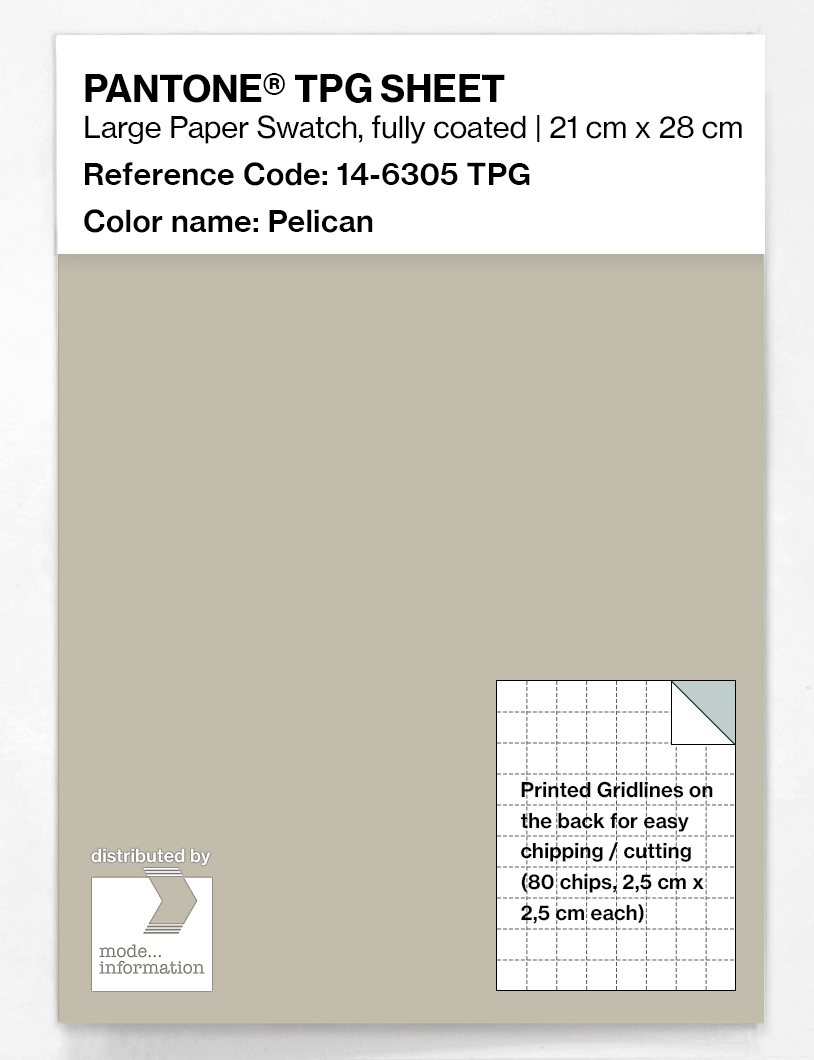 Product image 1 of the product “PANTONE® TPG SHEET 14-6305 TPG Pelican ”
