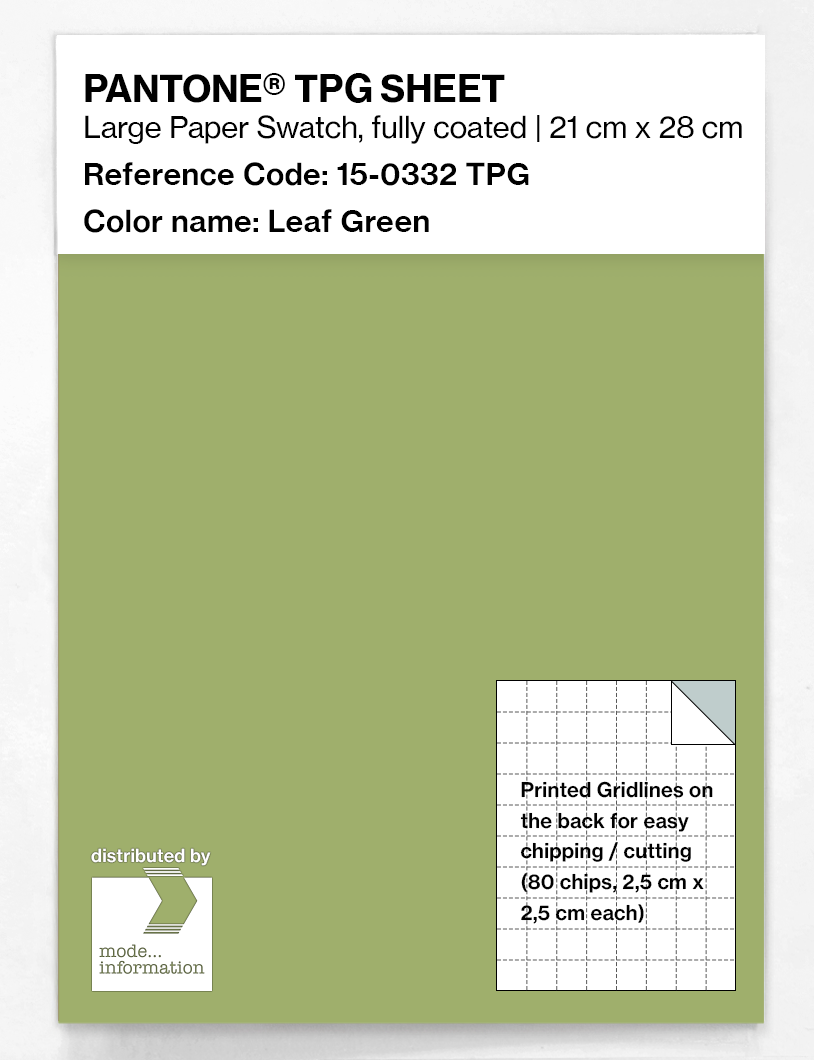 Product image 1 of the product “PANTONE® TPG SHEET 15-0332 TPG Leaf Green ”