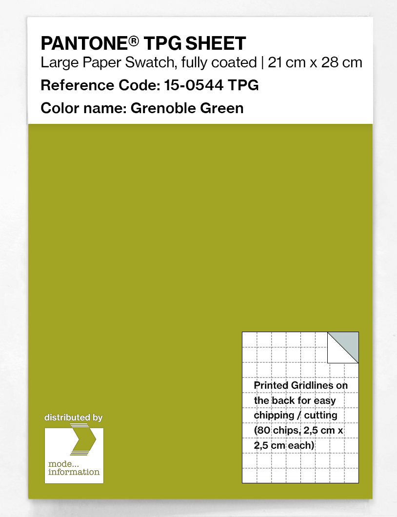 Product image 1 of the product “PANTONE® TPG SHEET 15-0544 TPG Grenoble Green ”