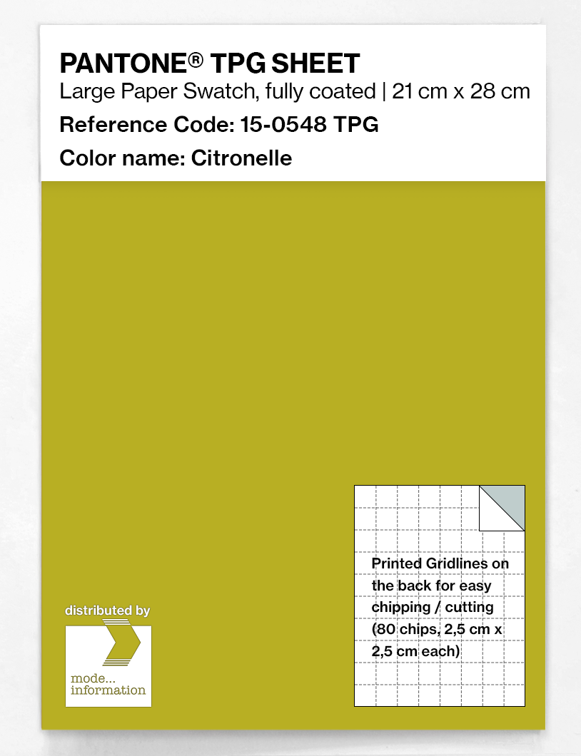 Product image 1 of the product “PANTONE® TPG SHEET 15-0548 TPG Citronelle ”