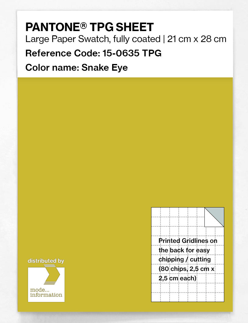 Product image 1 of the product “PANTONE® TPG SHEET 15-0635 TPG Snake Eye ”