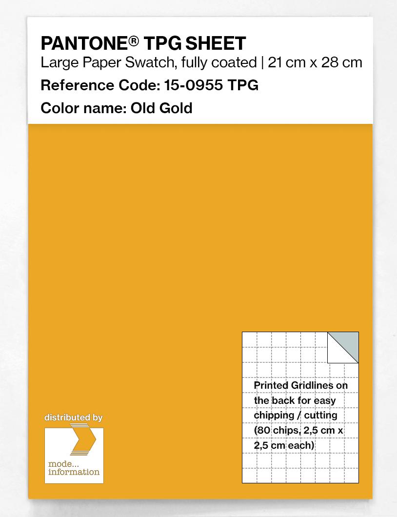 Product image 1 of the product “PANTONE® TPG SHEET 15-0955 TPG Old Gold ”
