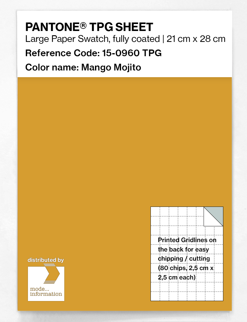 Product image 1 of the product “PANTONE® TPG SHEET 15-0960 TPG Mango Mojito ”