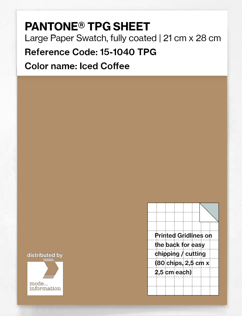 Product image 1 of the product “PANTONE® TPG SHEET 15-1040 TPG Iced Coffee ”