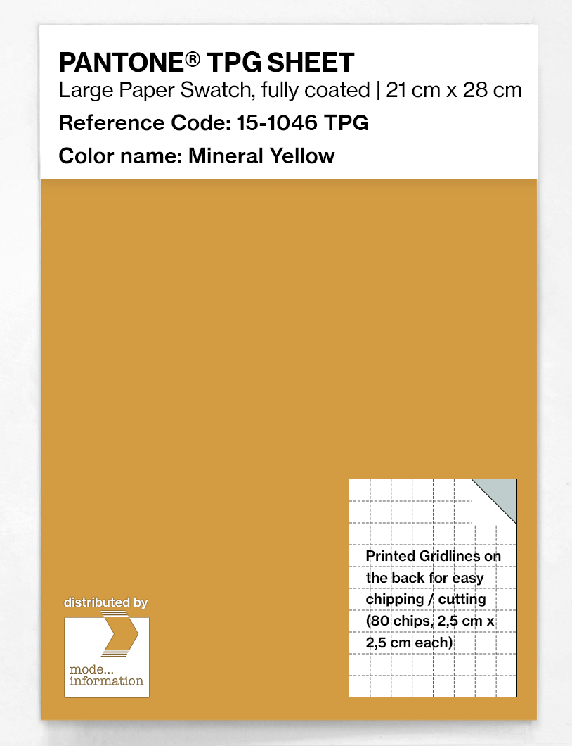 Product image 1 of the product “PANTONE® TPG SHEET 15-1046 TPG Mineral Yellow ”