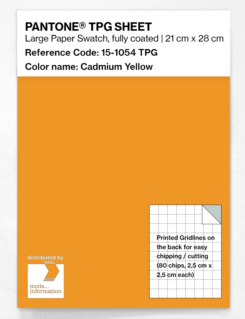 Product image 1 of the product “PANTONE® TPG SHEET 15-1054 TPG Cadmium Yellow ”