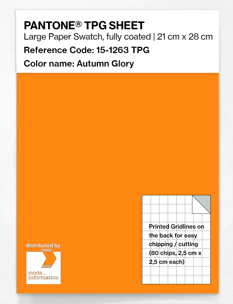 Product image 1 of the product “PANTONE® TPG SHEET 15-1263 TPG Autumn Glory ”