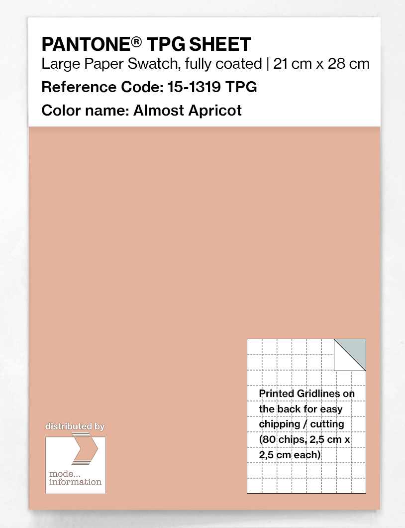 Product image 1 of the product “PANTONE® TPG SHEET 15-1319 TPG Almost Apricot ”