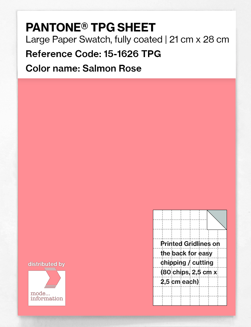 Product image 1 of the product “PANTONE® TPG SHEET 15-1626 TPG Salmon Rose ”
