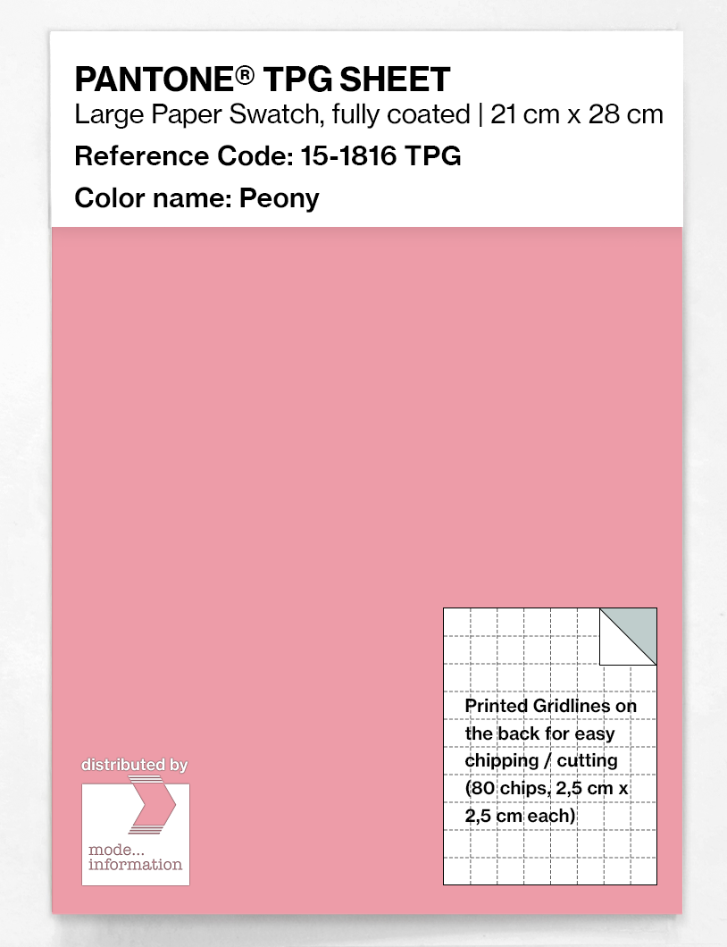 Product image 1 of the product “PANTONE® TPG SHEET 15-1816 TPG Peony ”
