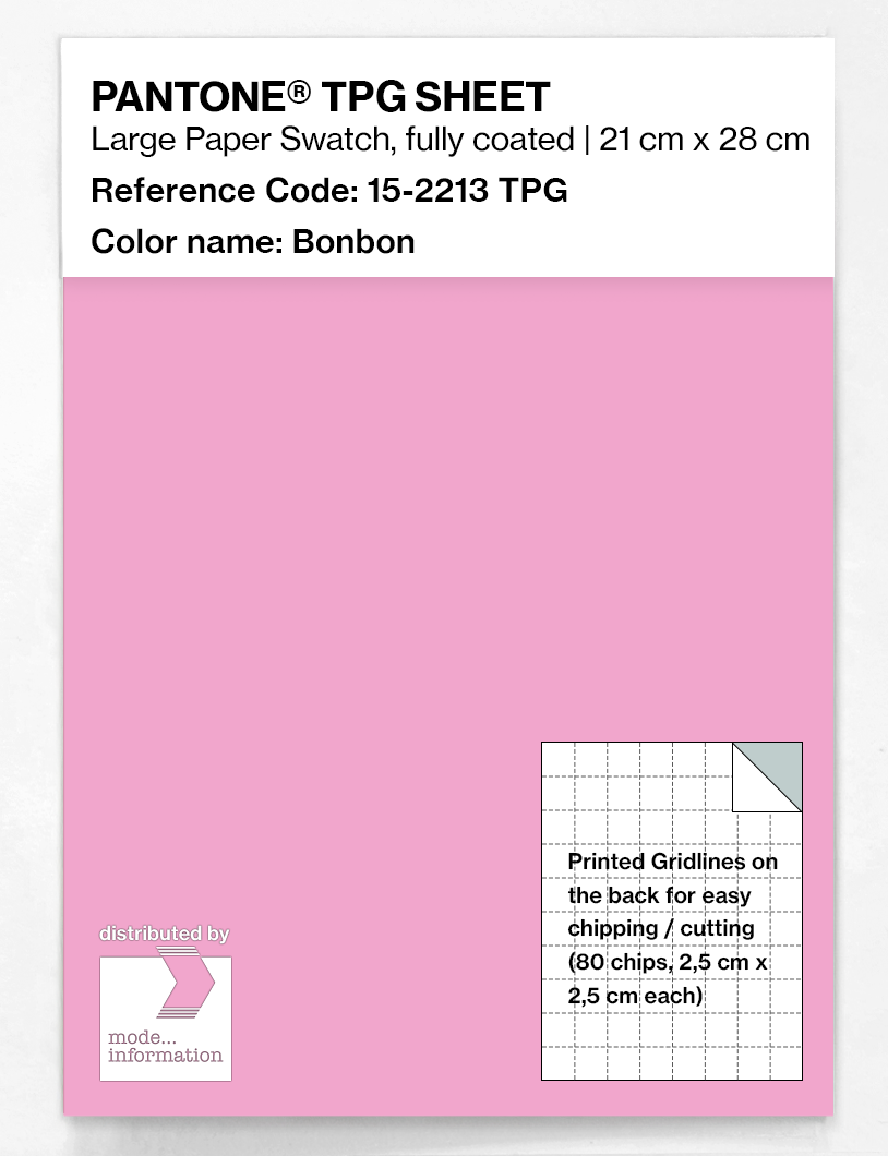 Product image 1 of the product “PANTONE® TPG SHEET 15-2213 TPG Bonbon ”