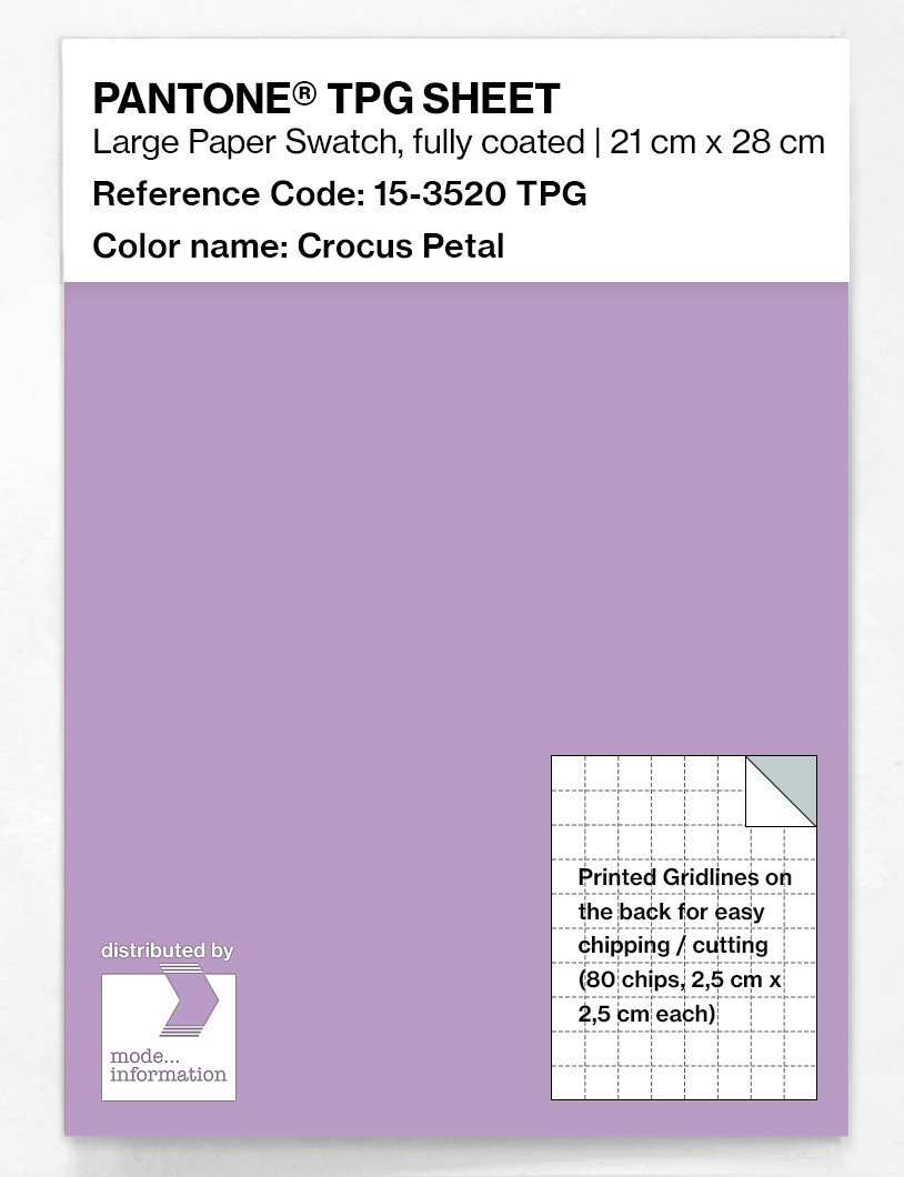 Product image 1 of the product “PANTONE® TPG SHEET 15-3520 TPG Crocus Petal ”