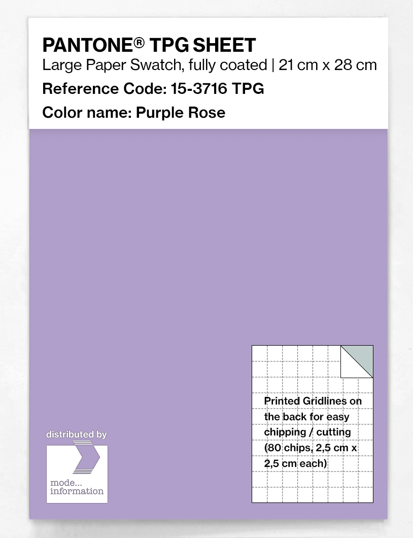 Product image 1 of the product “PANTONE® TPG SHEET 15-3716 TPG Purple Rose ”