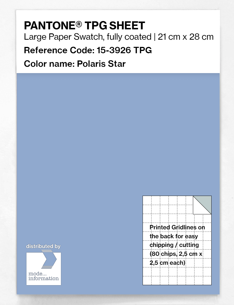 Product image 1 of the product “PANTONE® TPG SHEET 15-3926 TPG Polaris Star ”