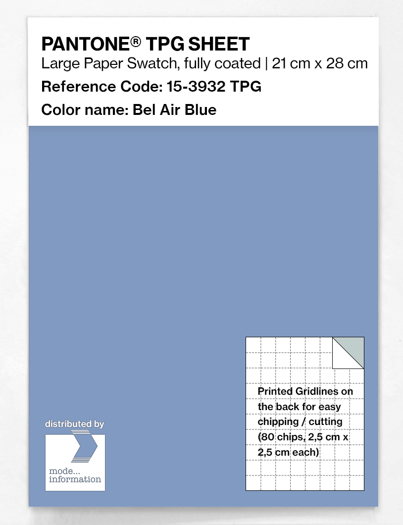 Product image 1 of the product “PANTONE® TPG SHEET 15-3932 TPG Bel Air Blue ”