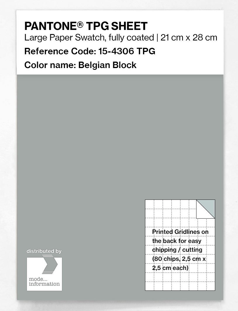 Product image 1 of the product “PANTONE® TPG SHEET 15-4306 TPG Belgian Block ”