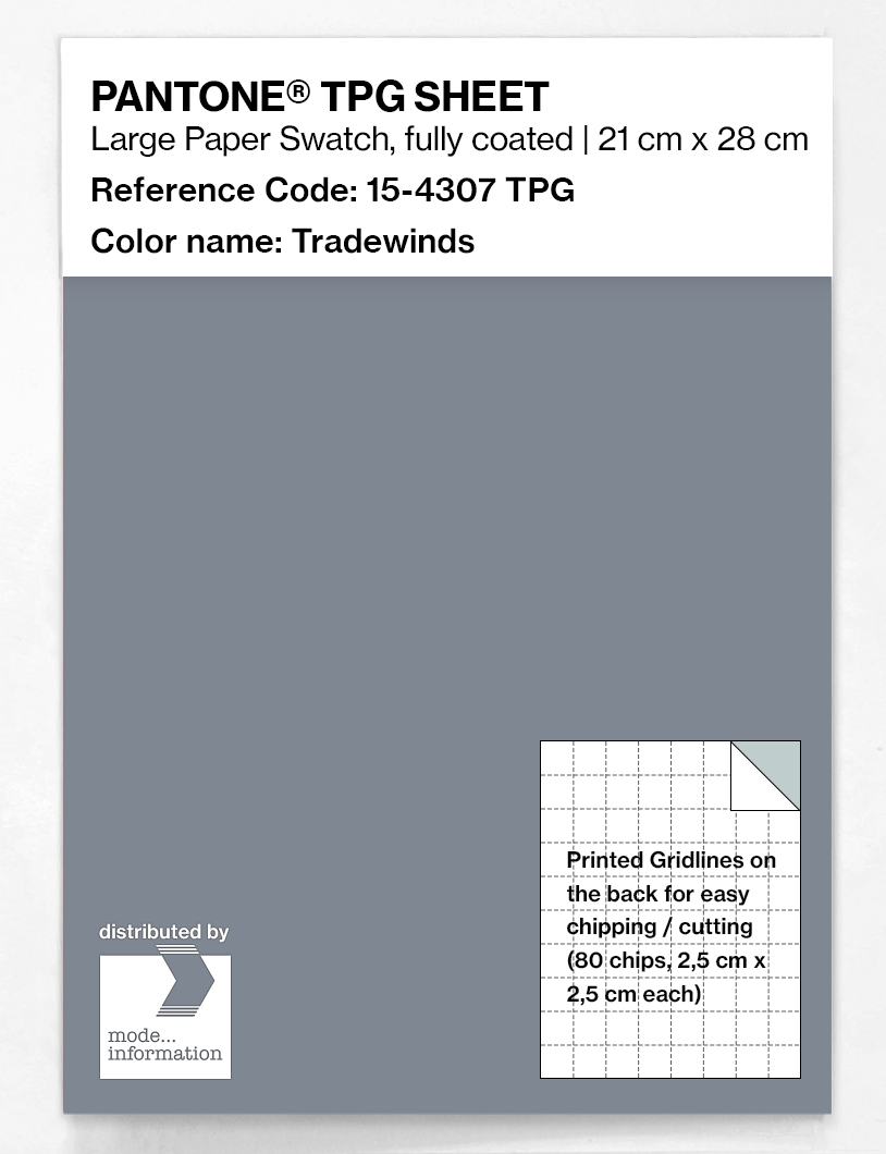 Product image 1 of the product “PANTONE® TPG SHEET 15-4307 TPG Tradewinds ”