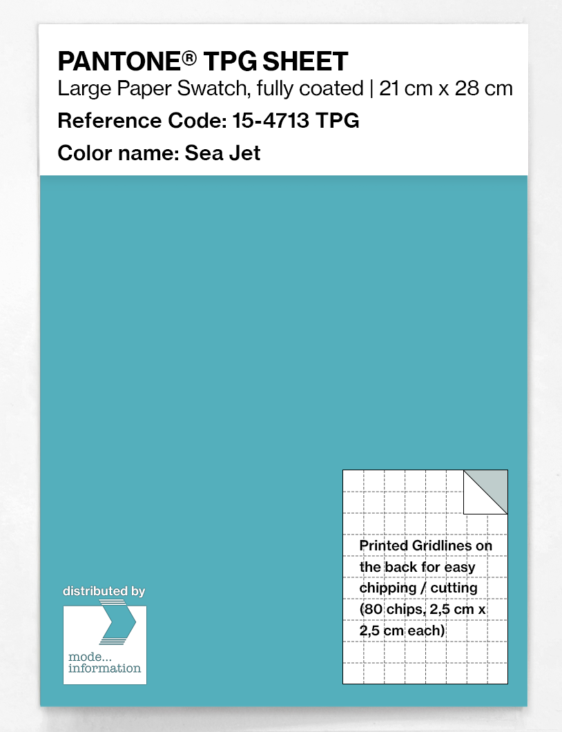 Product image 1 of the product “PANTONE® TPG SHEET 15-4713 TPG Sea Jet ”