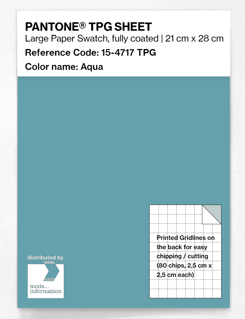 Product image 1 of the product “PANTONE® TPG SHEET 15-4717 TPG Aqua ”