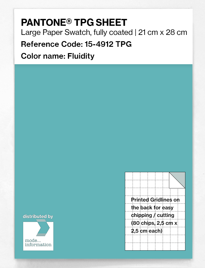 Product image 1 of the product “PANTONE® TPG SHEET 15-4912 TPG Fluidity ”
