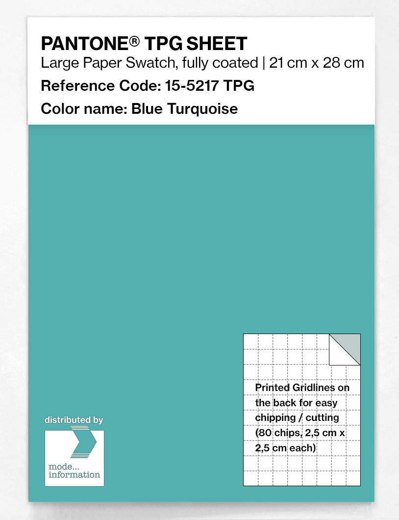 Product image 1 of the product “PANTONE® TPG SHEET 15-5217 TPG Blue Turquoise ”