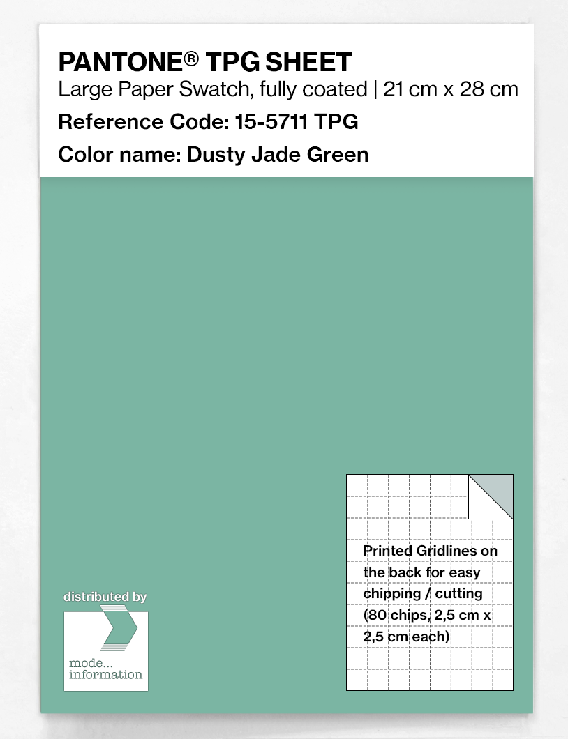 Product image 1 of the product “PANTONE® TPG SHEET 15-5711 TPG Dusty Jade Green ”