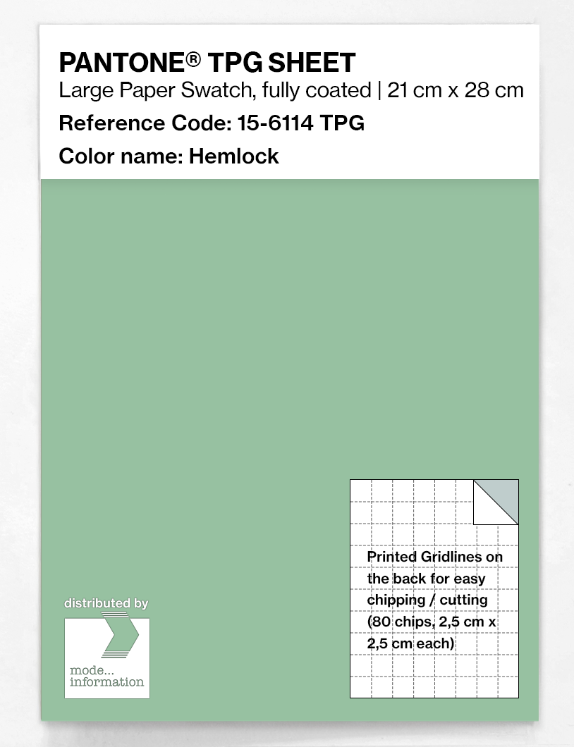 Product image 1 of the product “PANTONE® TPG SHEET 15-6114 TPG Hemlock ”