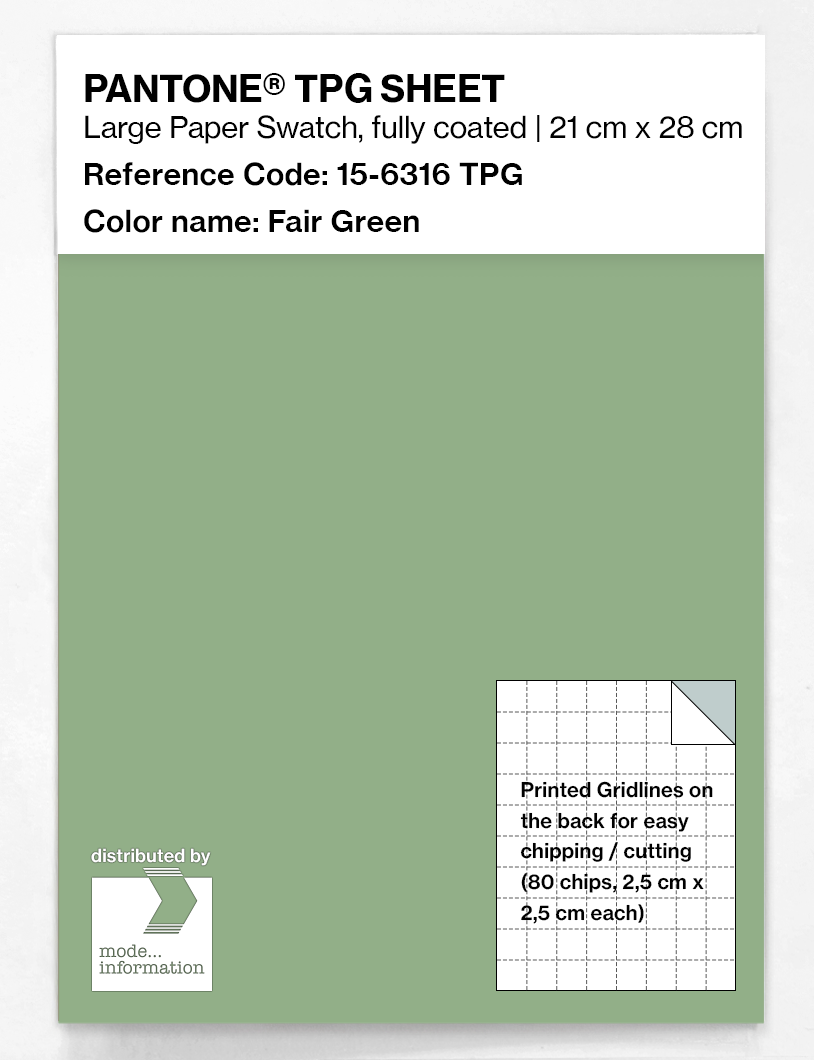 Product image 1 of the product “PANTONE® TPG SHEET 15-6316 TPG Fair Green ”