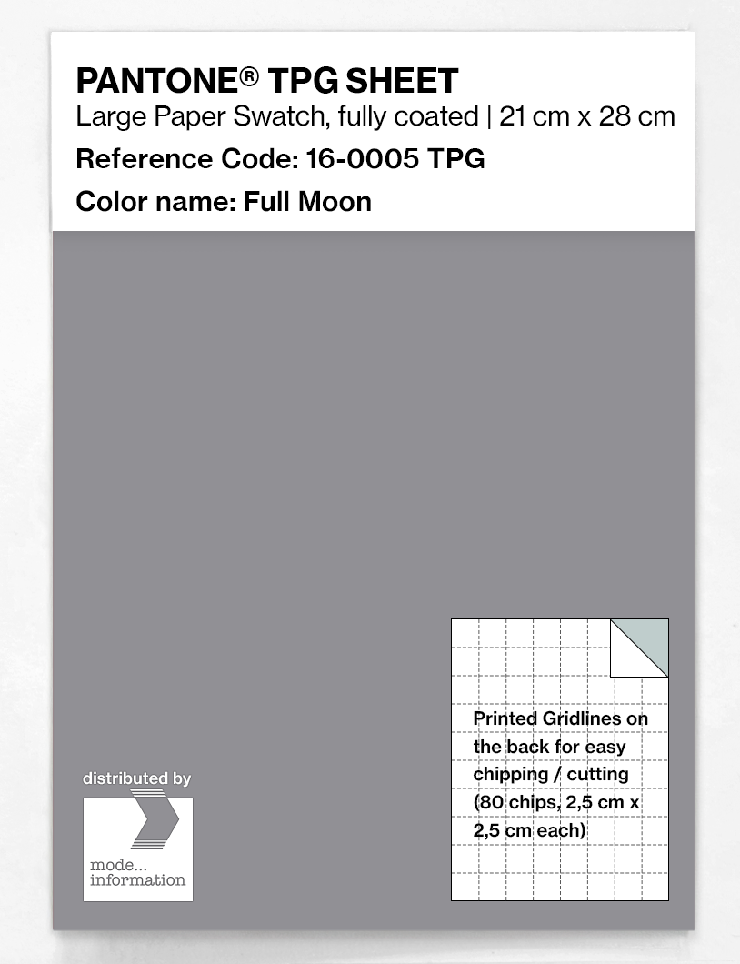 Product image 1 of the product “PANTONE® TPG SHEET 16-0005 TPG Full Moon ”