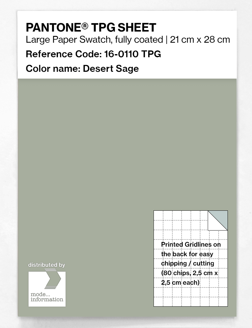 Product image 1 of the product “PANTONE® TPG SHEET 16-0110 TPG Desert Sage ”