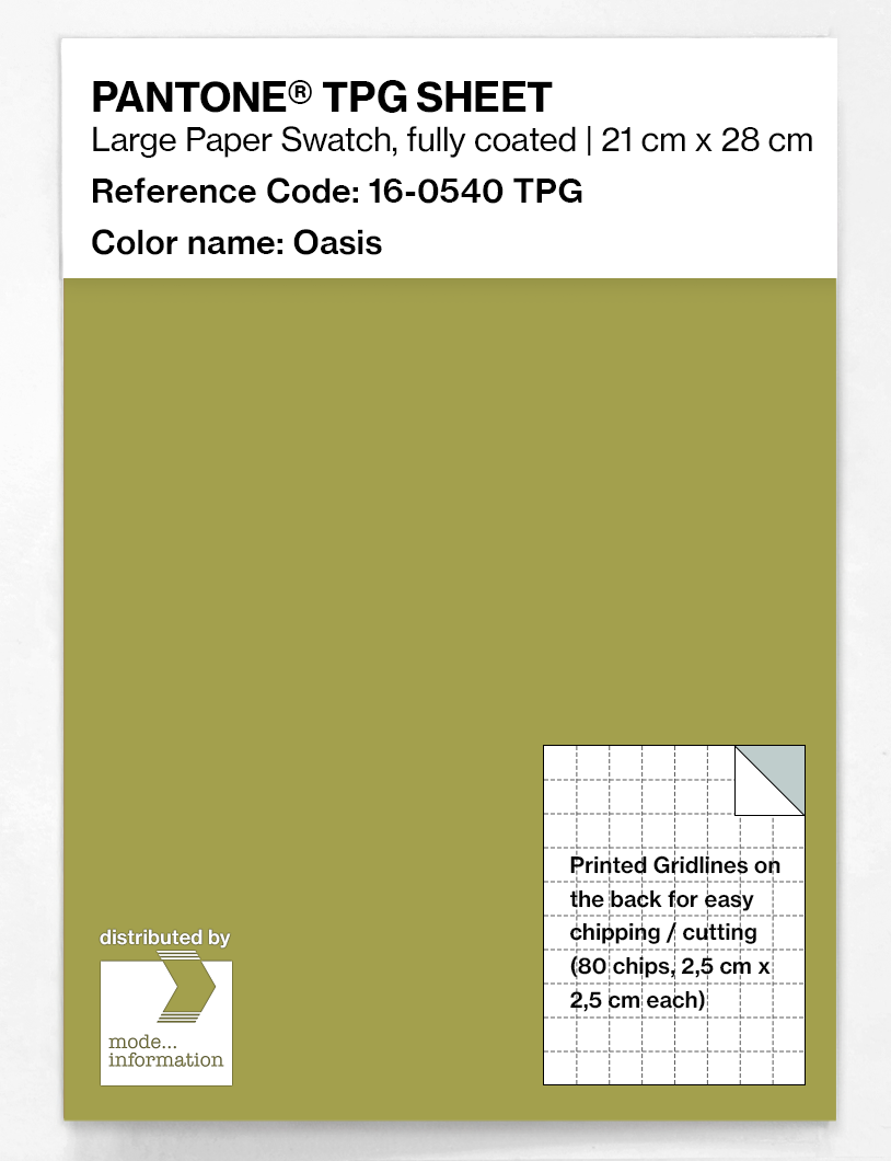 Product image 1 of the product “PANTONE® TPG SHEET 16-0540 TPG Oasis ”
