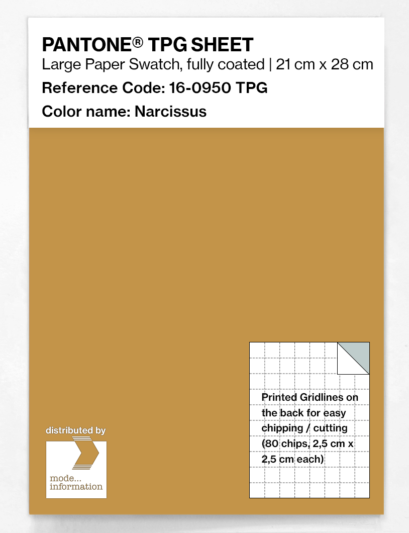 Product image 1 of the product “PANTONE® TPG SHEET 16-0950 TPG Narcissus ”