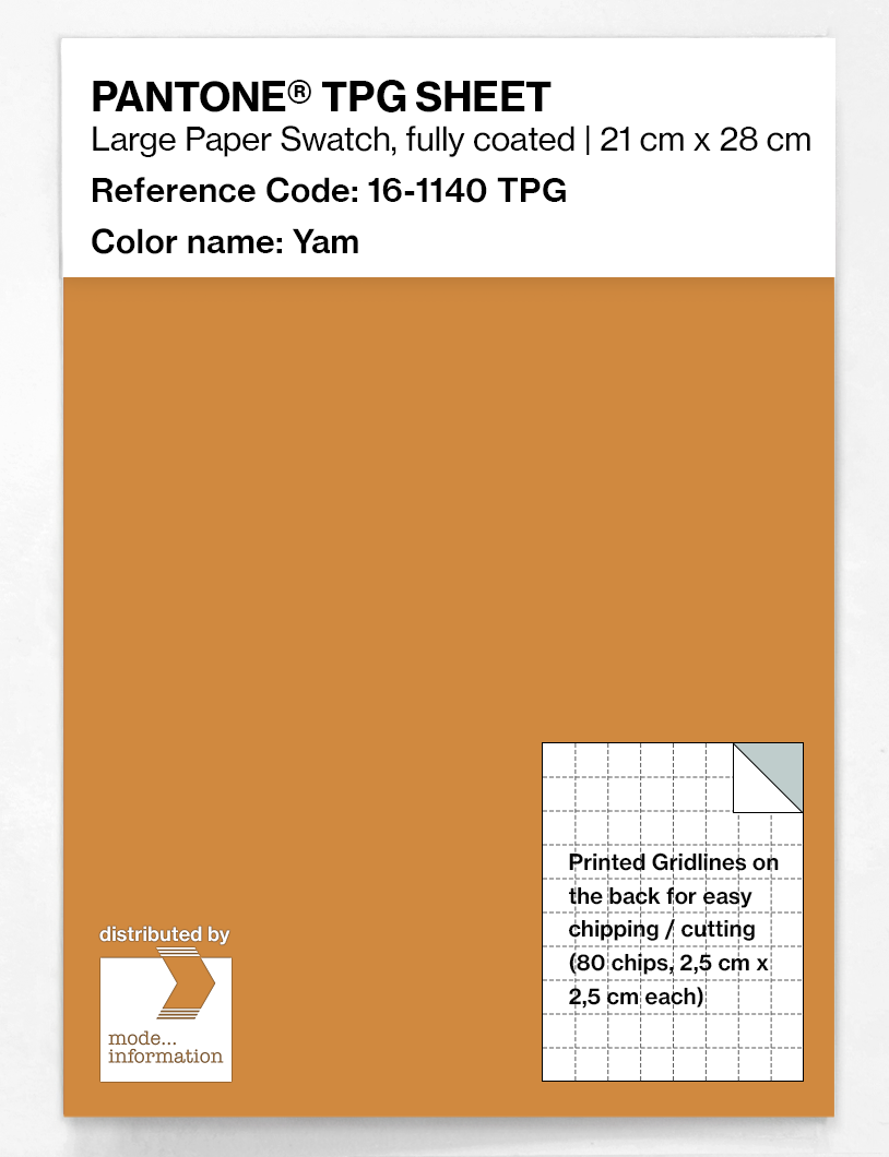 Product image 1 of the product “PANTONE® TPG SHEET 16-1140 TPG Yam ”