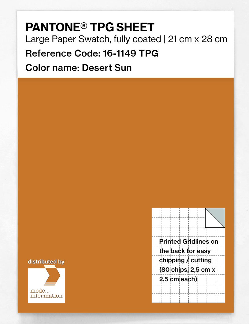 Product image 1 of the product “PANTONE® TPG SHEET 16-1149 TPG Desert Sun ”