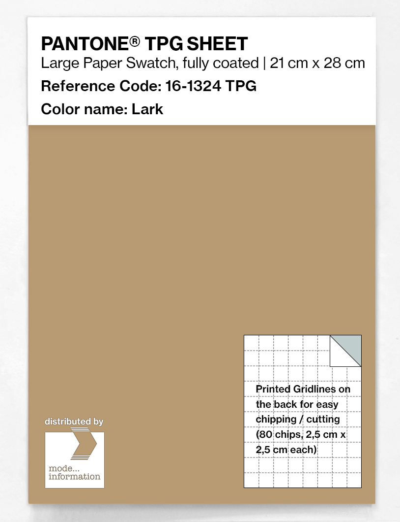 Product image 1 of the product “PANTONE® TPG SHEET 16-1324 TPG Lark ”