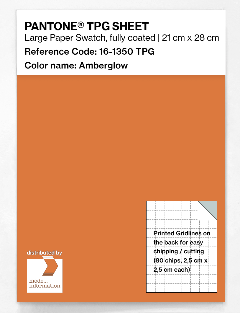 Product image 1 of the product “PANTONE® TPG SHEET 16-1350 TPG Amberglow ”