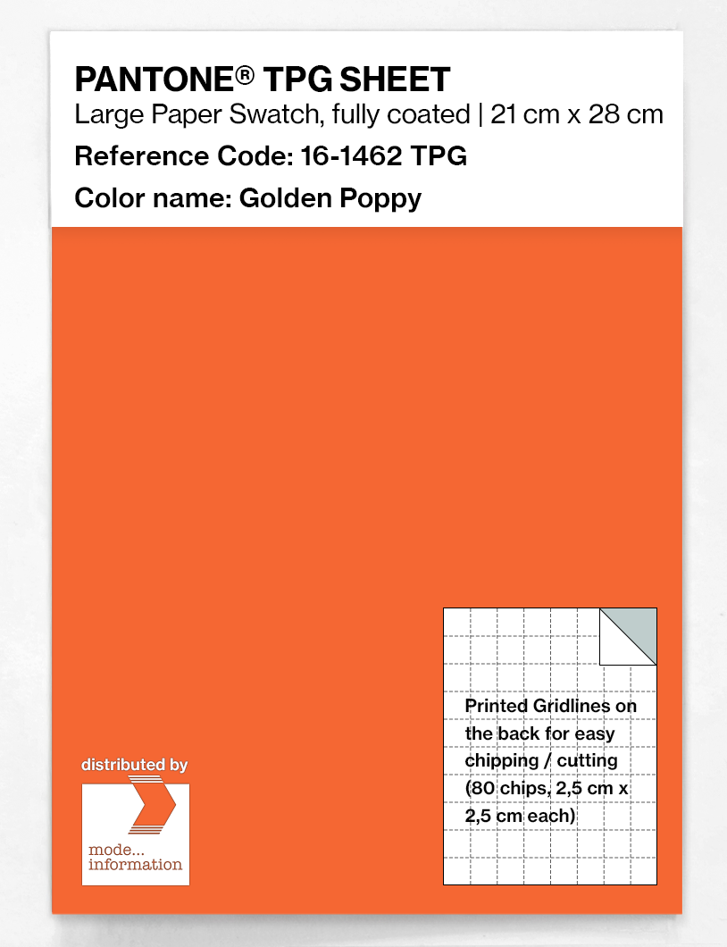 Product image 1 of the product “PANTONE® TPG SHEET 16-1462 TPG Golden Poppy ”