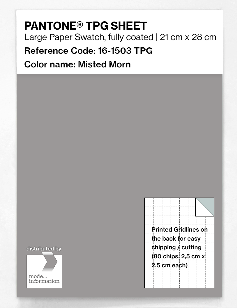 Product image 1 of the product “PANTONE® TPG SHEET 16-1503 TPG Misted Morn ”