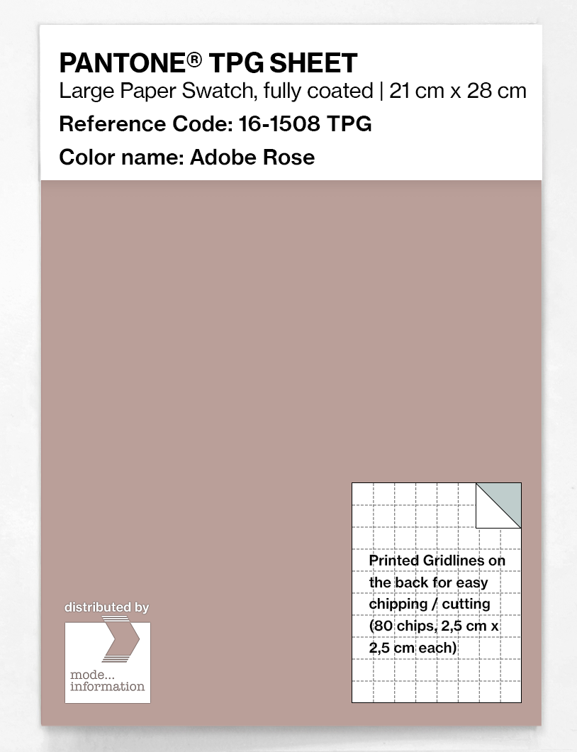Product image 1 of the product “PANTONE® TPG SHEET 16-1508 TPG Adobe Rose ”