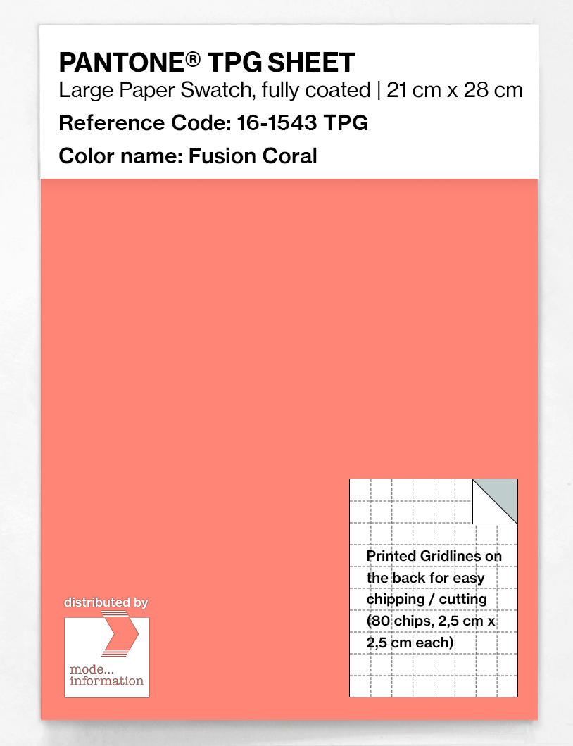 Artikelbild 1 des Artikels “PANTONE® TPG SHEET 16-1543 TPG Fusion Coral “