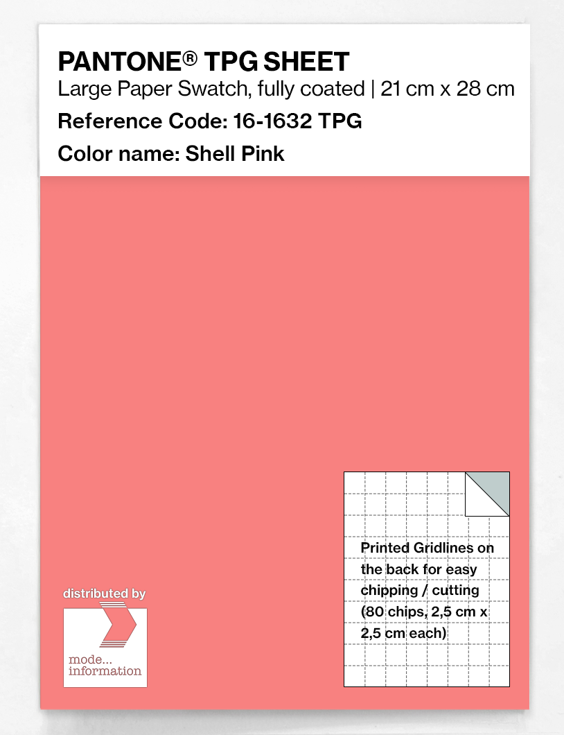 Product image 1 of the product “PANTONE® TPG SHEET 16-1632 TPG Shell Pink ”