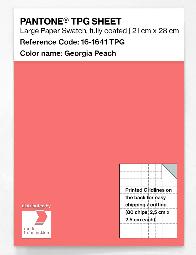Product image 1 of the product “PANTONE® TPG SHEET 16-1641 TPG Georgia Peach ”