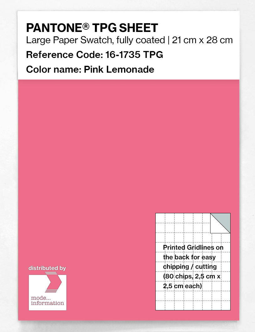 Product image 1 of the product “PANTONE® TPG SHEET 16-1735 TPG Pink Lemonade ”