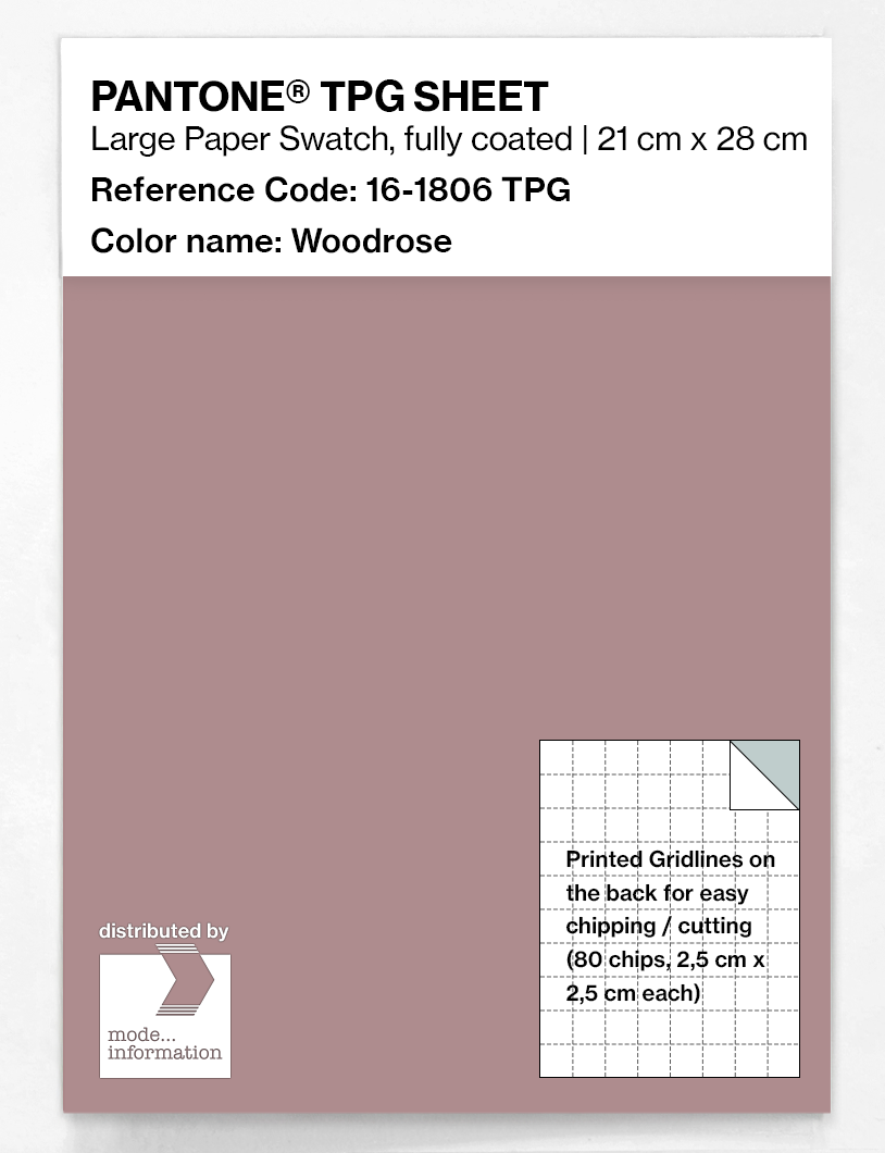 Product image 1 of the product “PANTONE® TPG SHEET 16-1806 TPG Woodrose ”