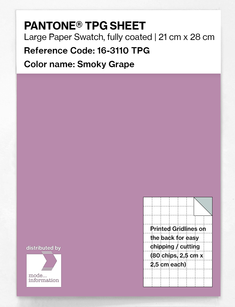Product image 1 of the product “PANTONE® TPG SHEET 16-3110 TPG Smoky Grape ”