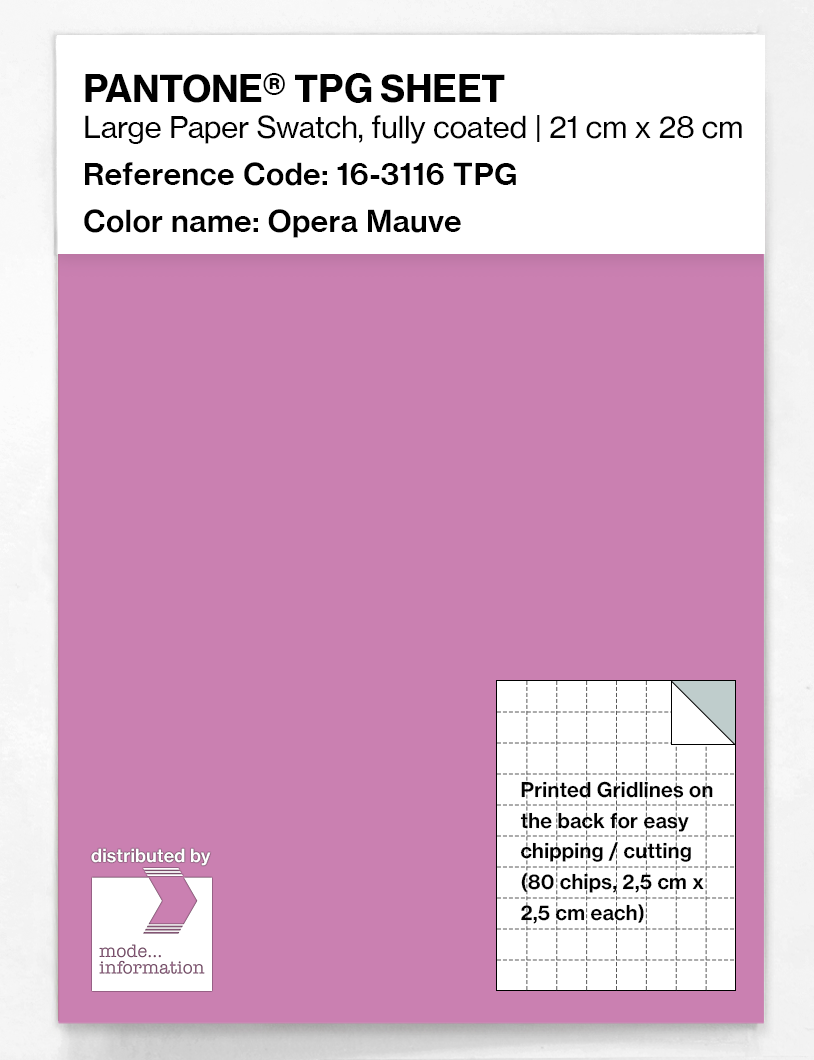 Product image 1 of the product “PANTONE® TPG SHEET 16-3116 TPG Opera Mauve ”